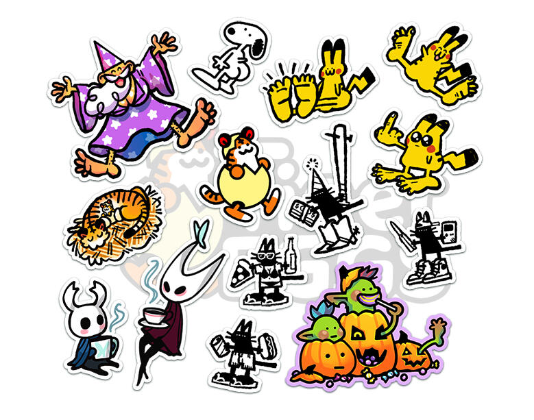 Tiger Eggs & Friends Stickers